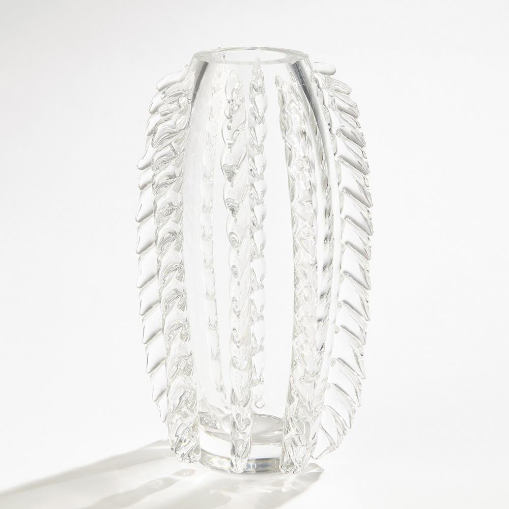 Global Views Fringe Clear Glass Vase