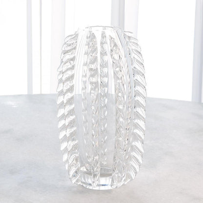 Global Views Fringe Clear Glass Vase