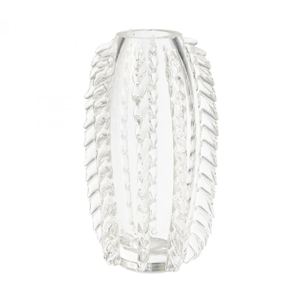 Global Views Fringe Clear Glass Vase