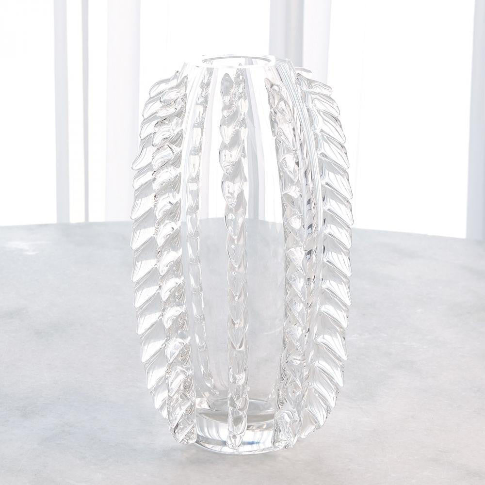 Global Views Fringe Clear Glass Vase