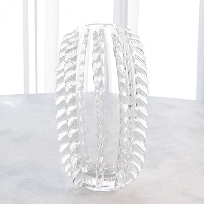 Global Views Fringe Clear Glass Vase