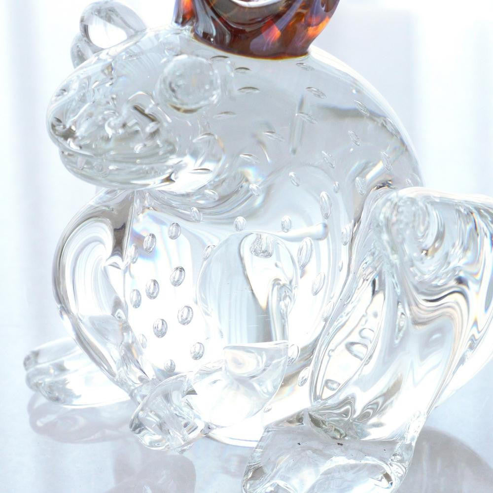 Global Views Frog Prince Clear with Bubbles Sculpture