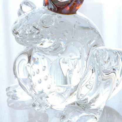 Global Views Frog Prince Clear with Bubbles Sculpture