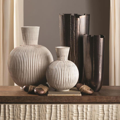 Global Views Furrow Sphere Small Vase