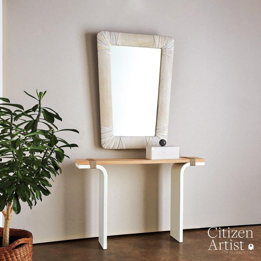 Global Views Gabriel White Mirror