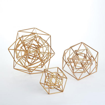 Global Views Geo Gold Sculpture