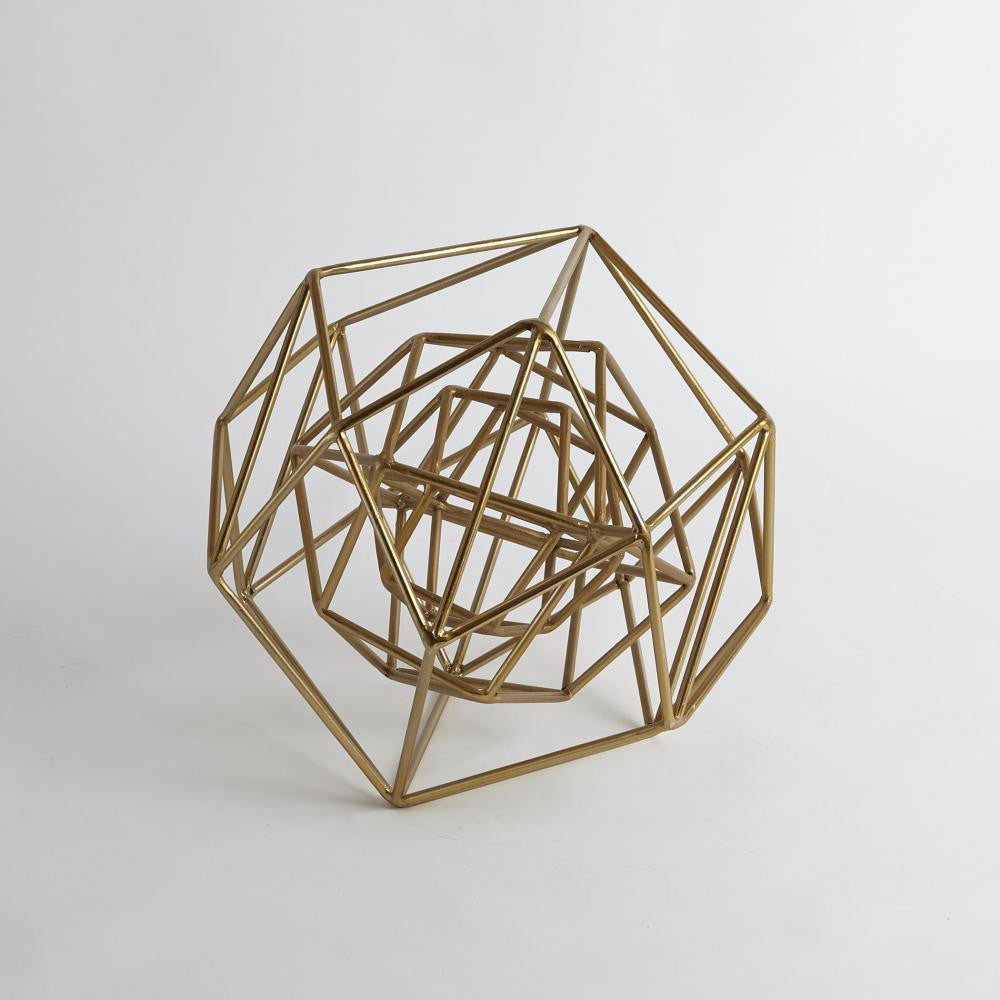 Global Views Geo Gold Sculpture