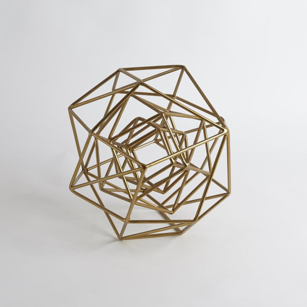 Global Views Geo Gold Sculpture