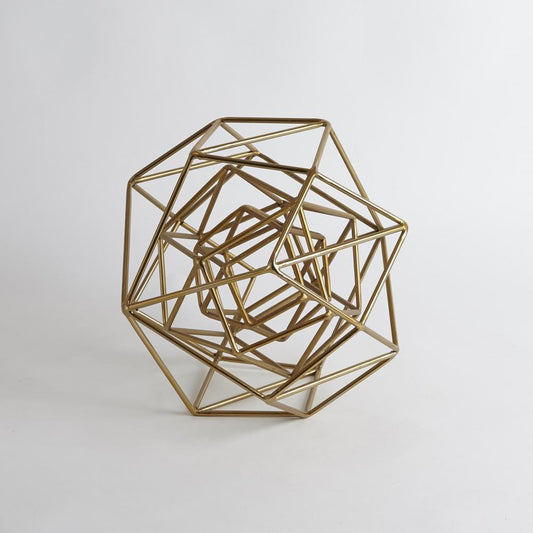 Global Views Geo Gold Sculpture