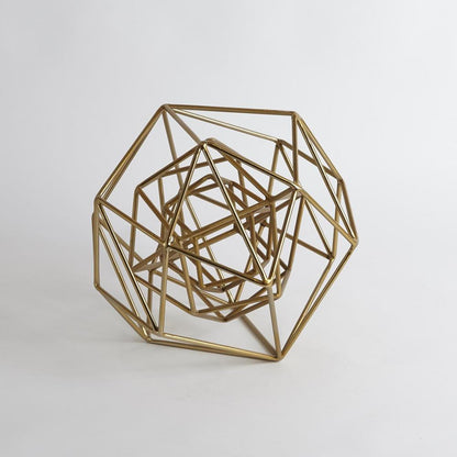 Global Views Geo Gold Sculpture