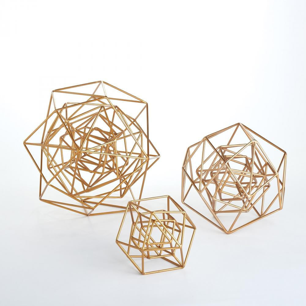 Global Views Geo Large Gold Sculpture