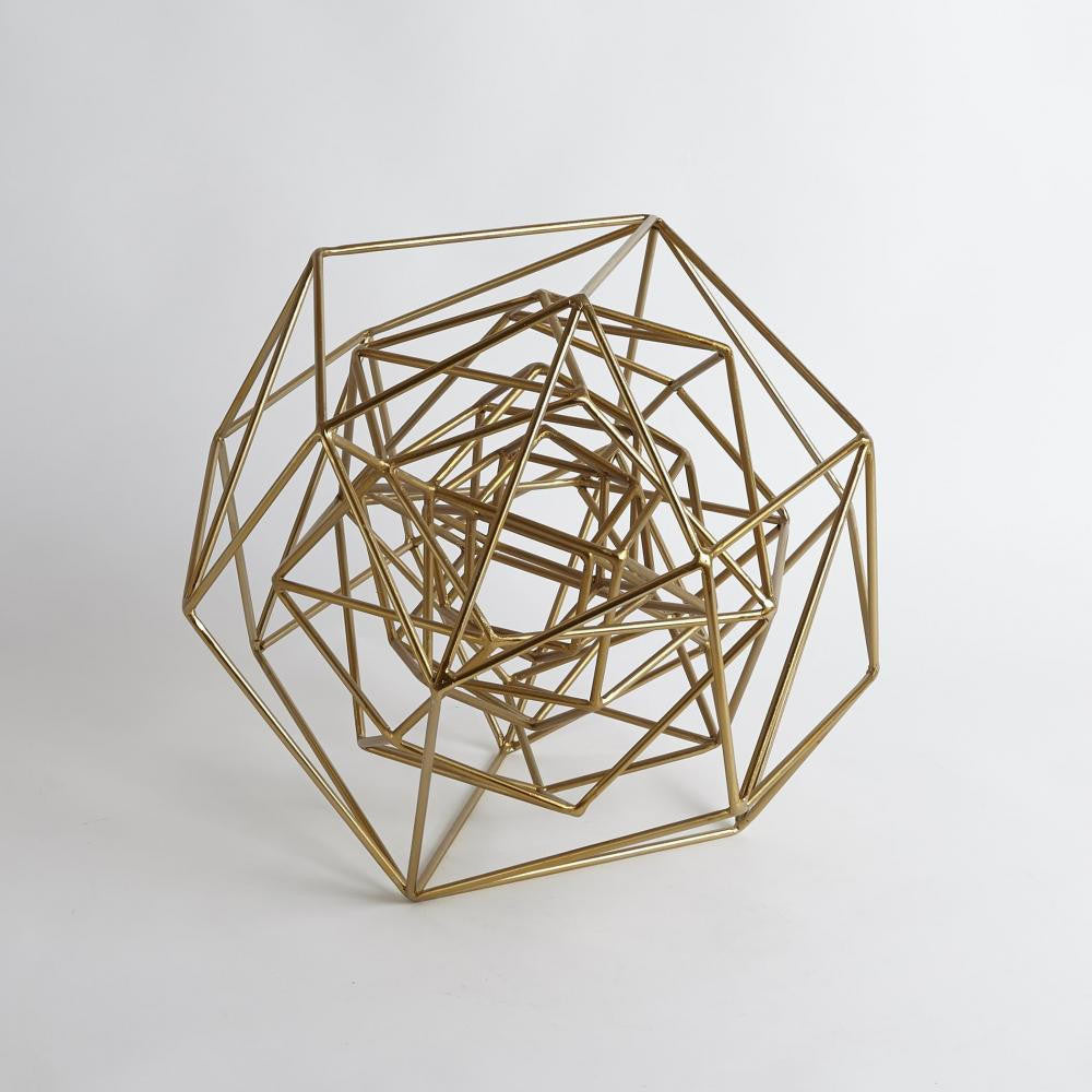 Global Views Geo Large Gold Sculpture