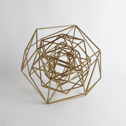 Global Views Geo Large Gold Sculpture