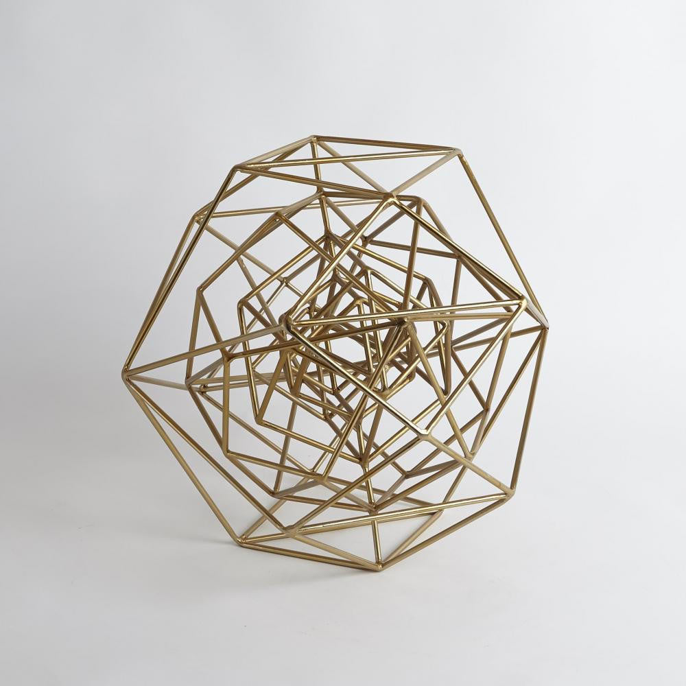 Global Views Geo Large Gold Sculpture