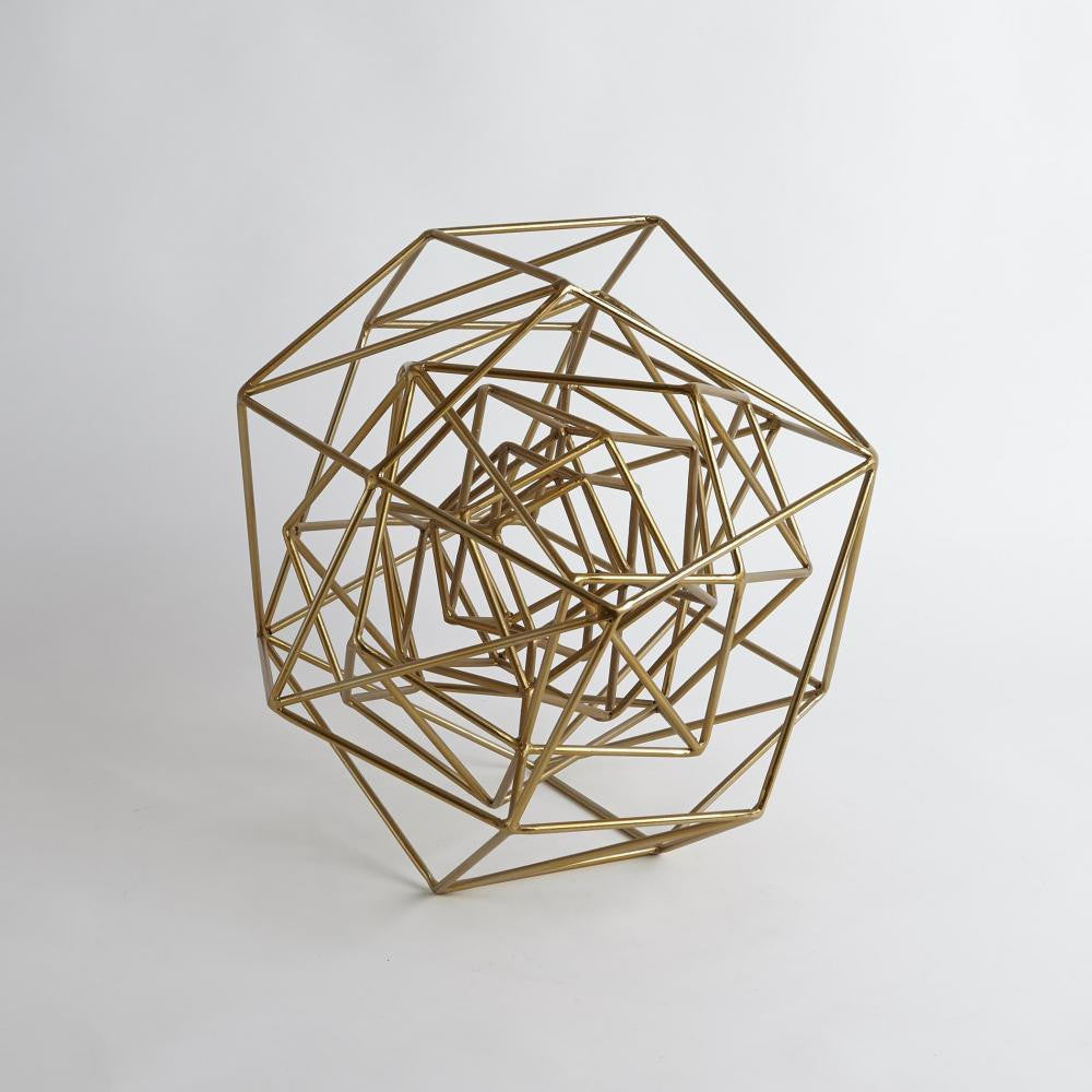 Global Views Geo Large Gold Sculpture