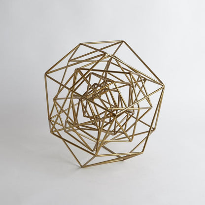 Global Views Geo Large Gold Sculpture