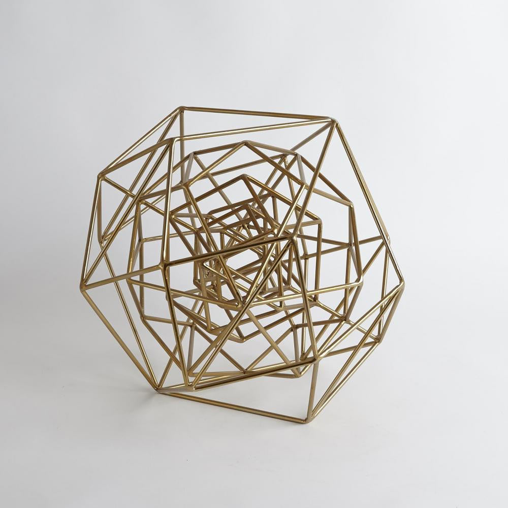 Global Views Geo Large Gold Sculpture