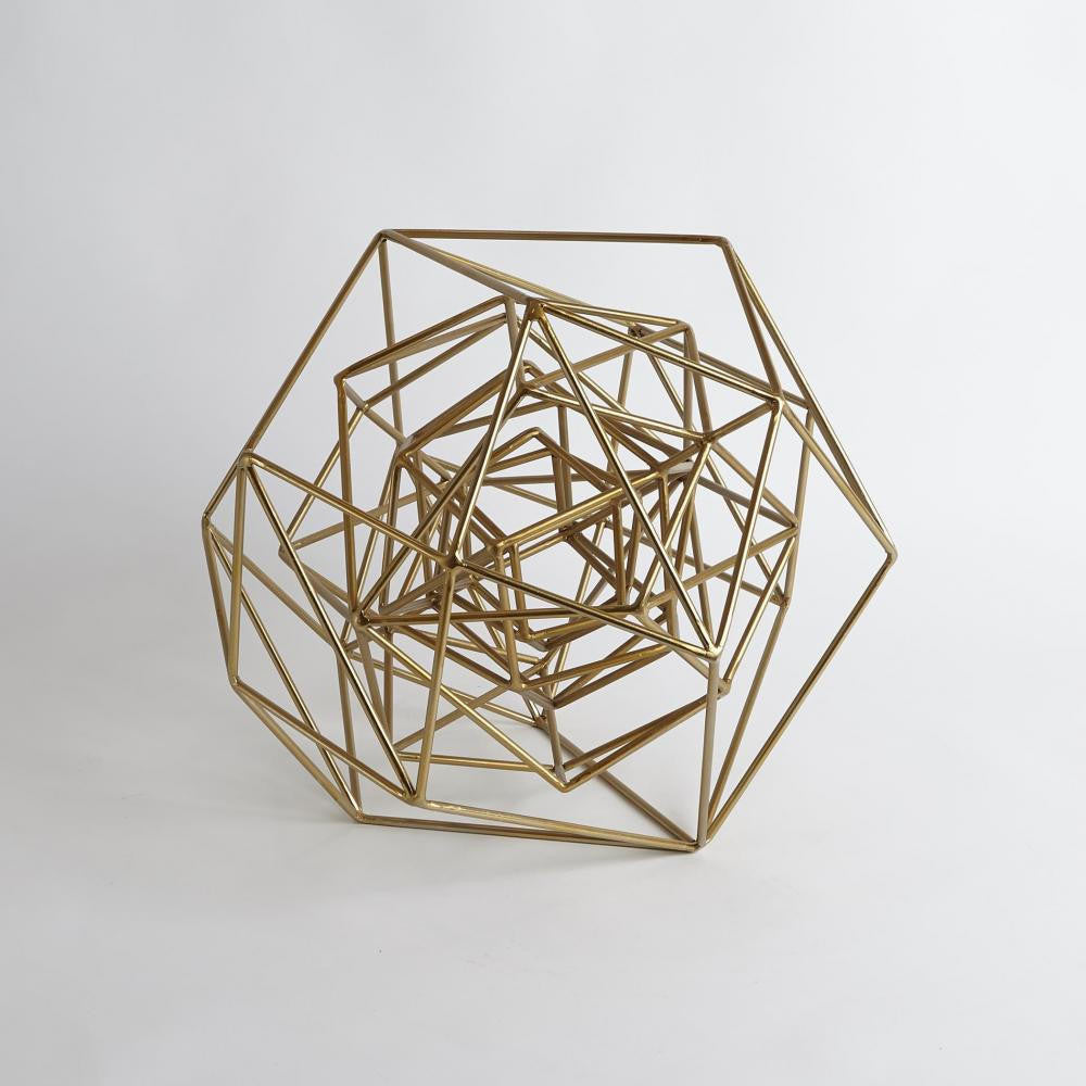 Global Views Geo Large Gold Sculpture