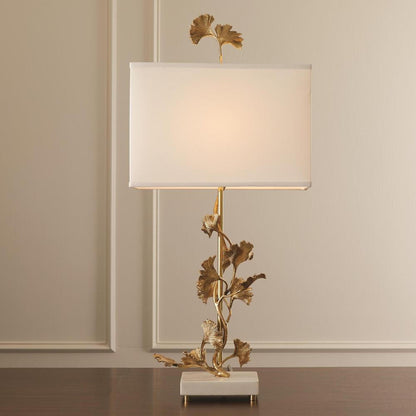 Global Views Ginkgo Brass Table Lamp