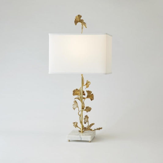Global Views Ginkgo Brass Table Lamp