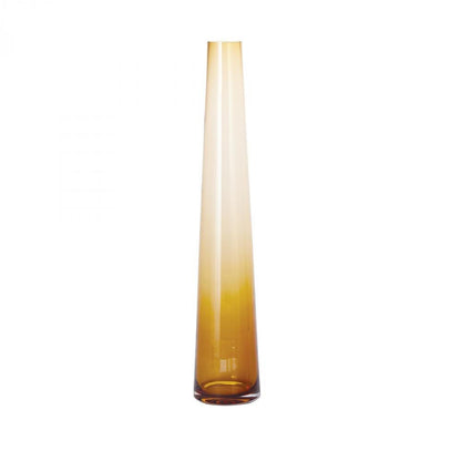 Global Views Glass Tower Large Amber Vase