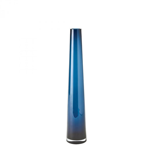Global Views Glass Tower Small Blue Vase