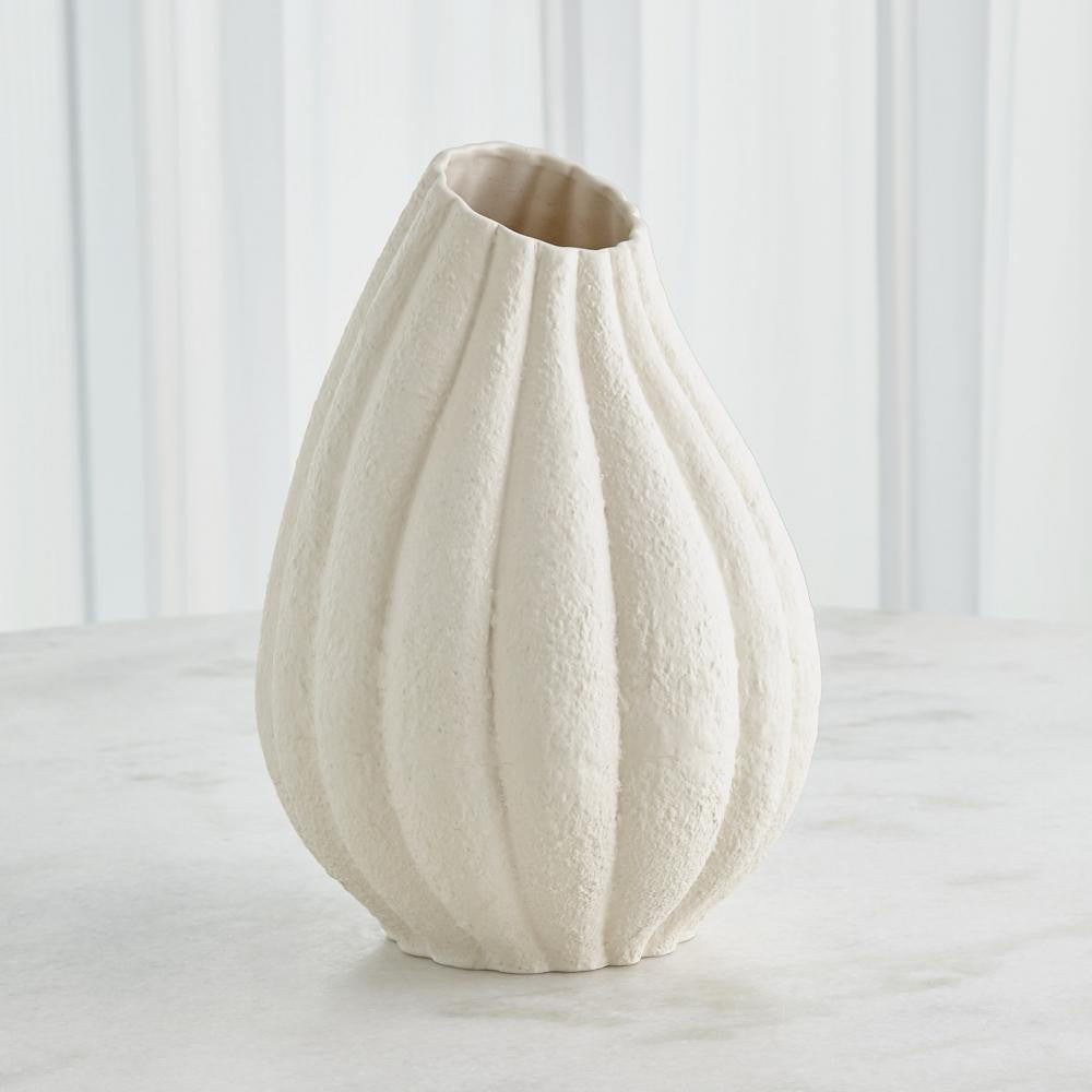 Global Views Glow Large White Vase