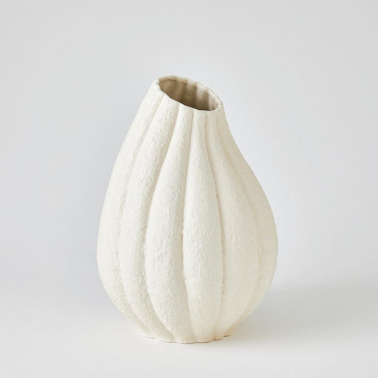 Global Views Glow Large White Vase