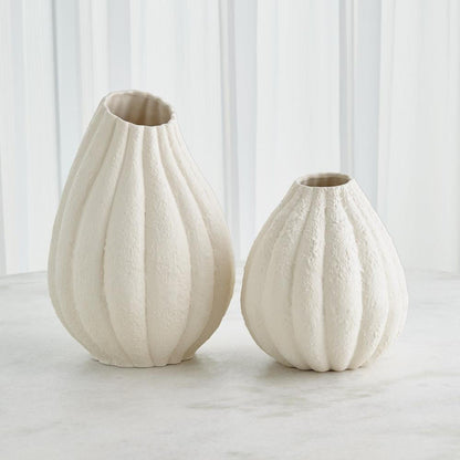 Global Views Glow Small White Vase