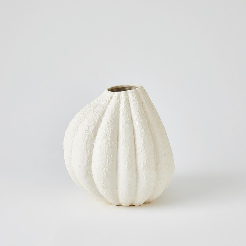 Global Views Glow Small White Vase