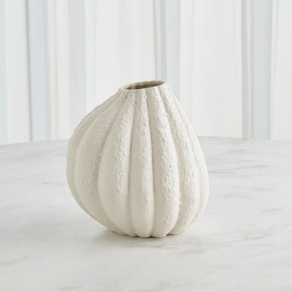 Global Views Glow Small White Vase