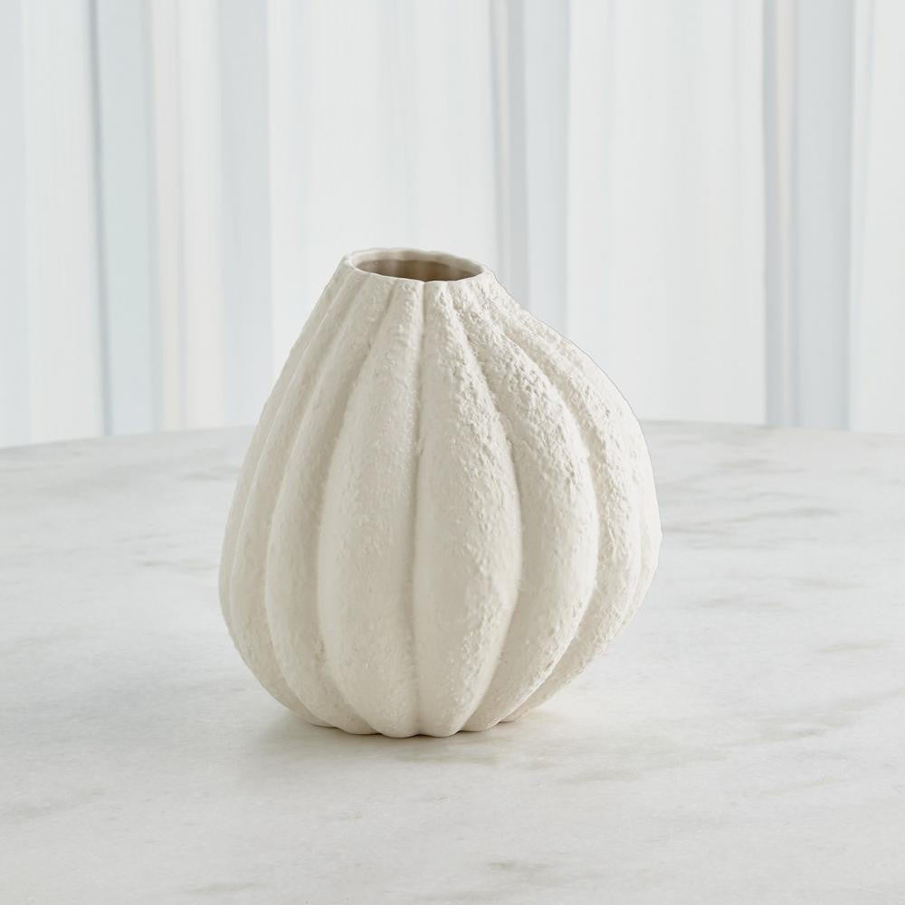 Global Views Glow Small White Vase