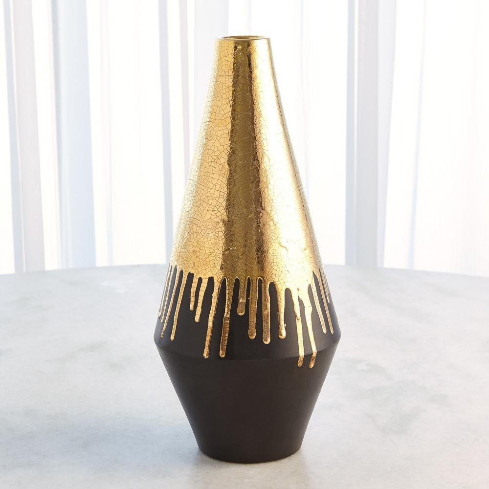 Global Views Gold Drip Large Vase