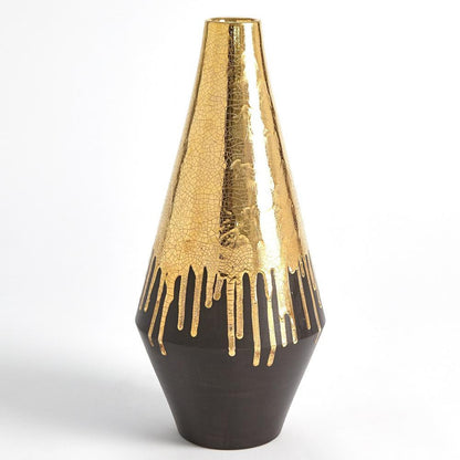 Global Views Gold Drip Large Vase