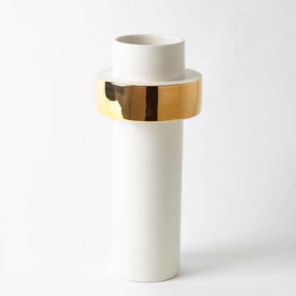 Global Views Gold Ring High Vase