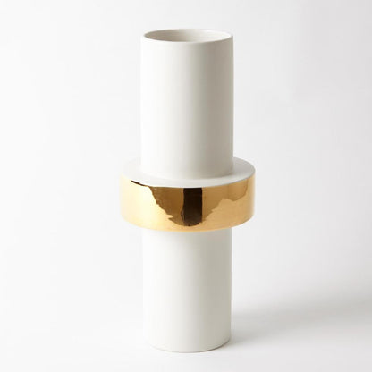 Global Views Gold Ring Mid Vase
