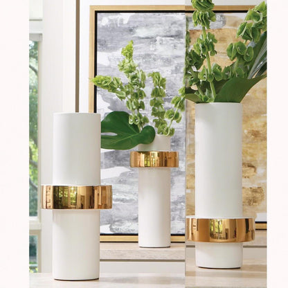 Global Views Gold Ring Mid Vase