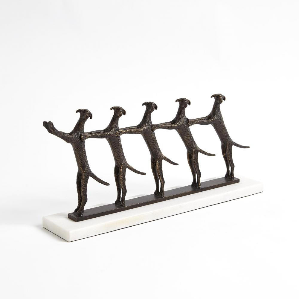 Global Views Golden Conga Line Sculpture