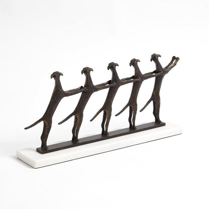 Global Views Golden Conga Line Sculpture