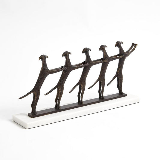 Global Views Golden Conga Line Sculpture