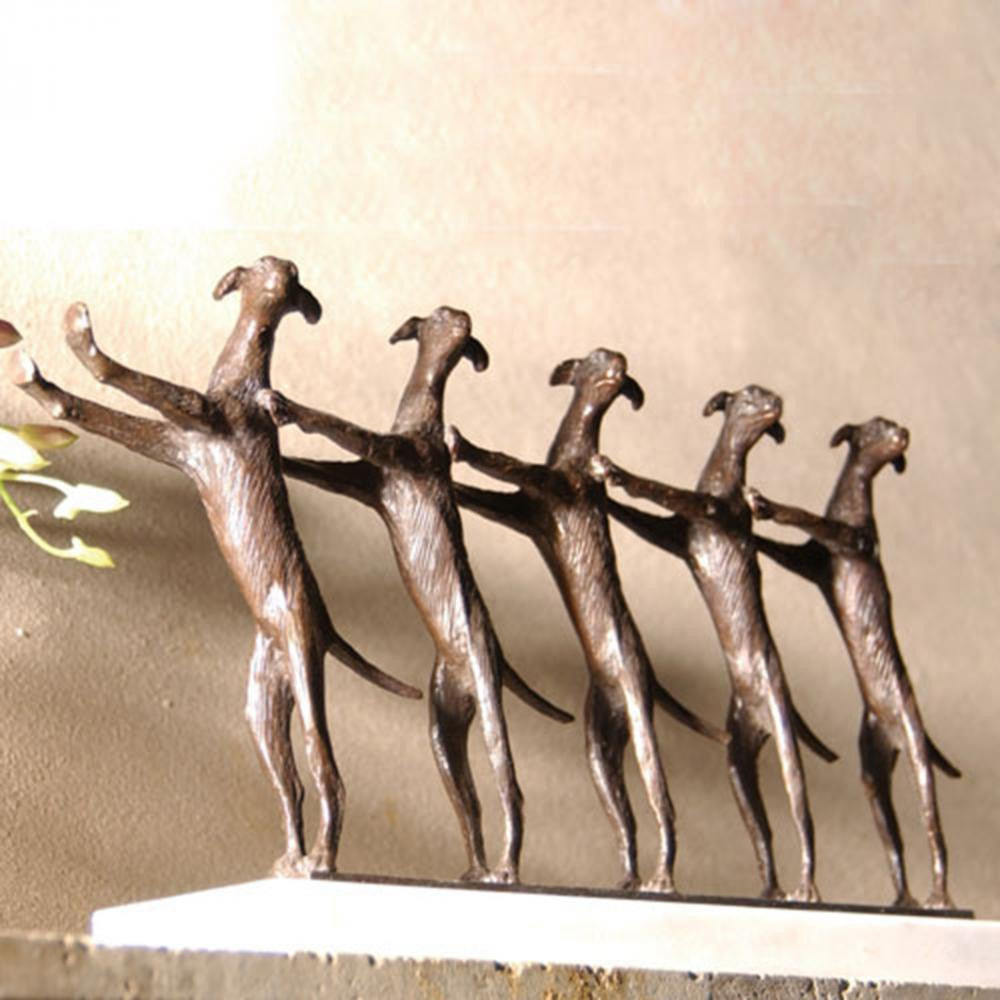 Global Views Golden Conga Line Sculpture
