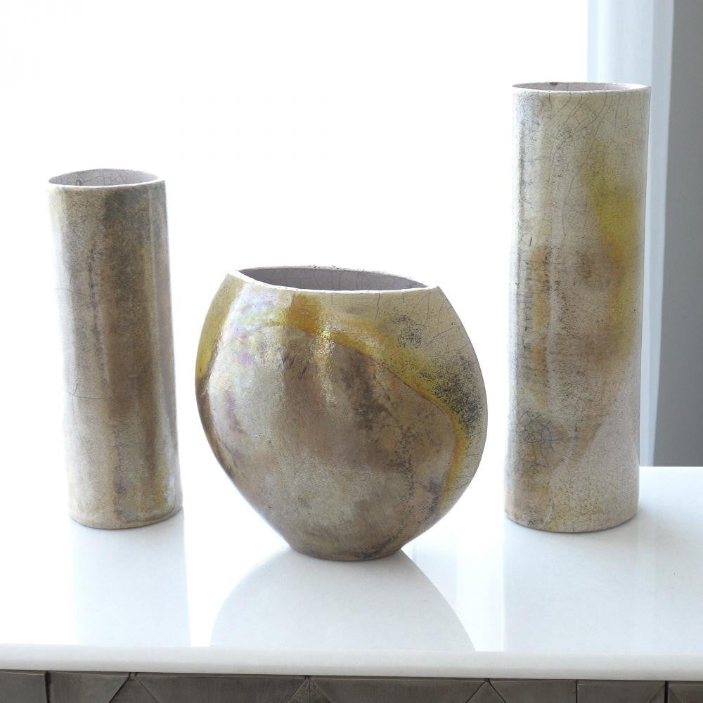 Global Views Golden Raku Large Vase