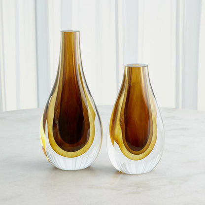 Global Views Gradient Small Amber Vase