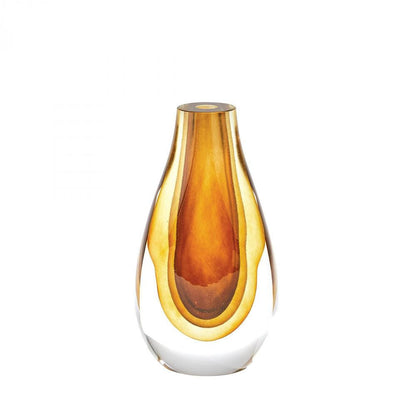 Global Views Gradient Small Amber Vase