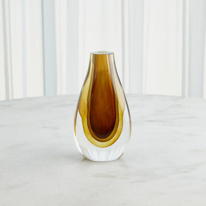 Global Views Gradient Small Amber Vase