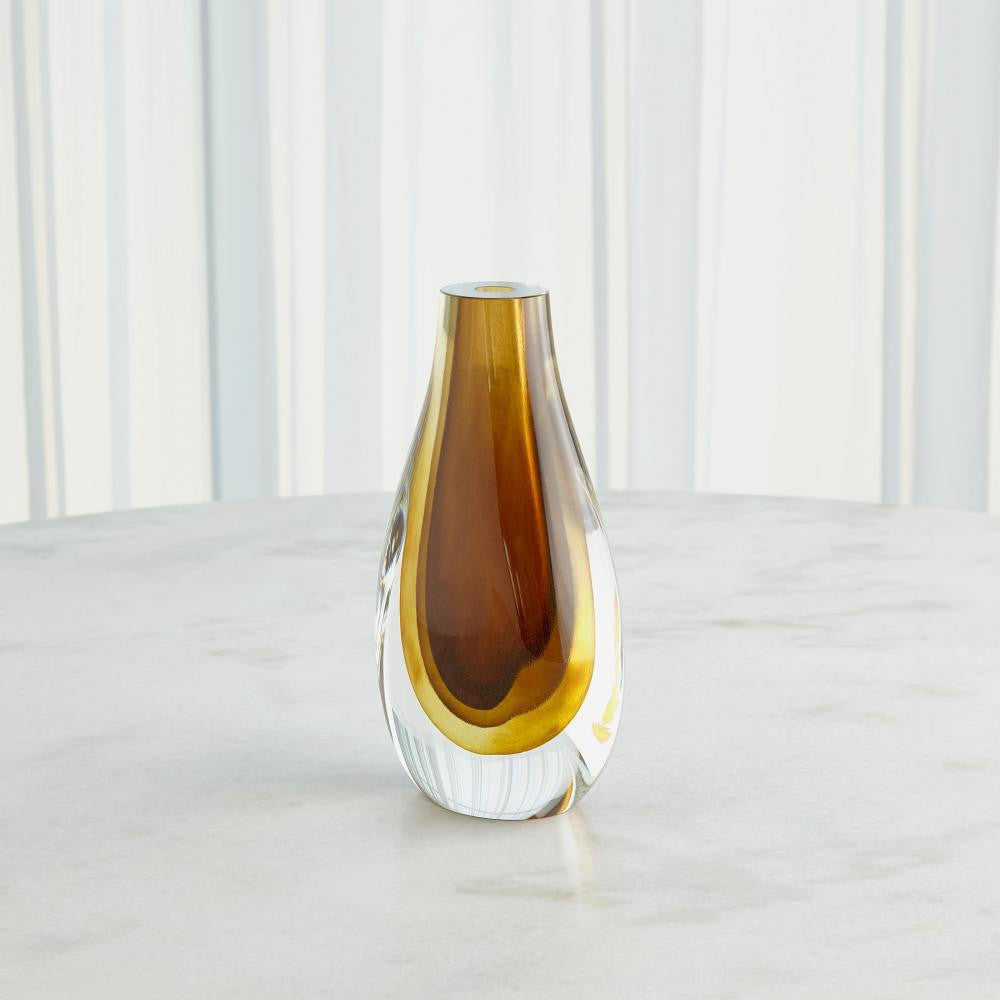 Global Views Gradient Small Amber Vase