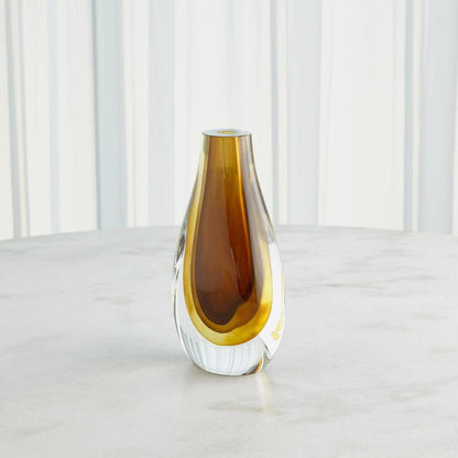 Global Views Gradient Small Amber Vase