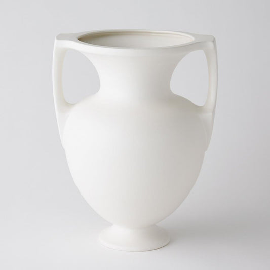 Global Views Grecian Medium Matte White Amphora