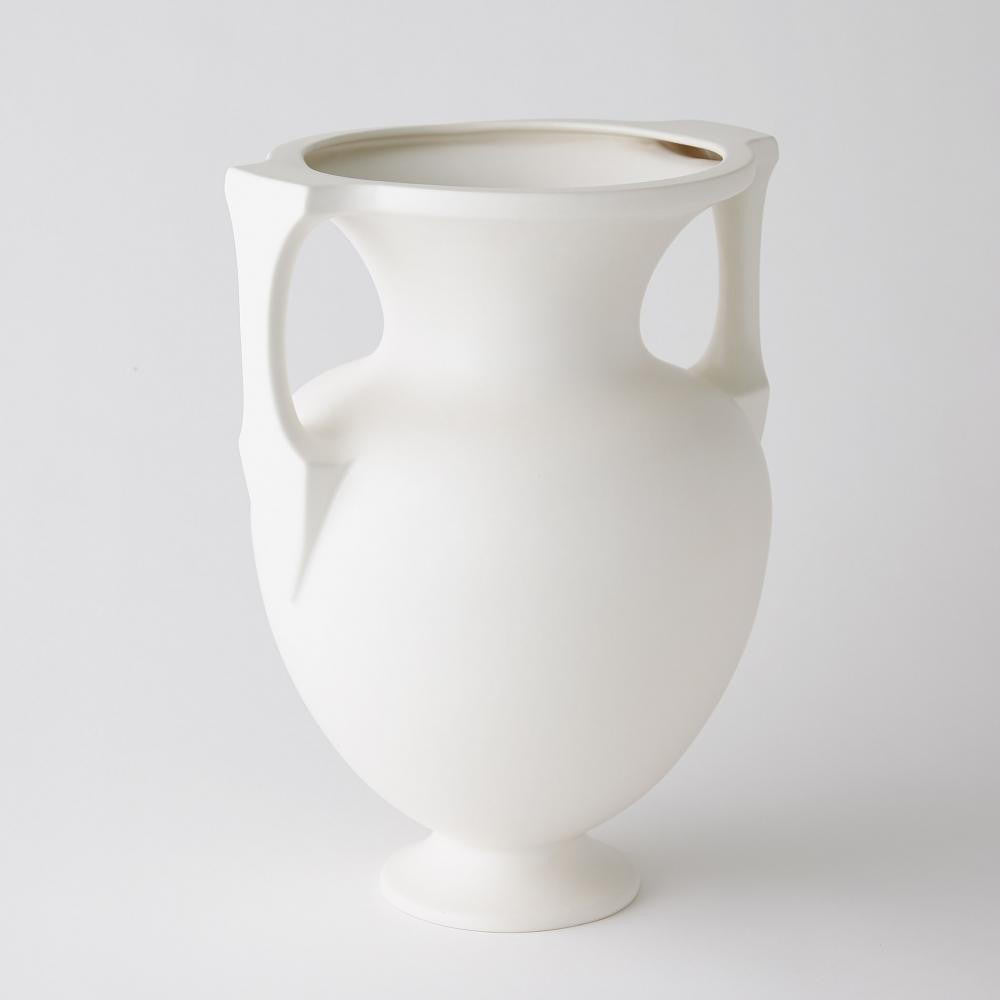 Global Views Grecian Medium Matte White Amphora