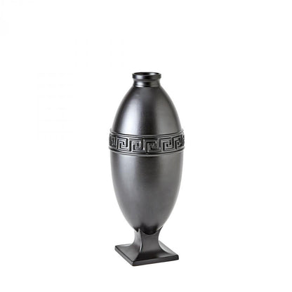 Global Views Greek Key Small Black Vase
